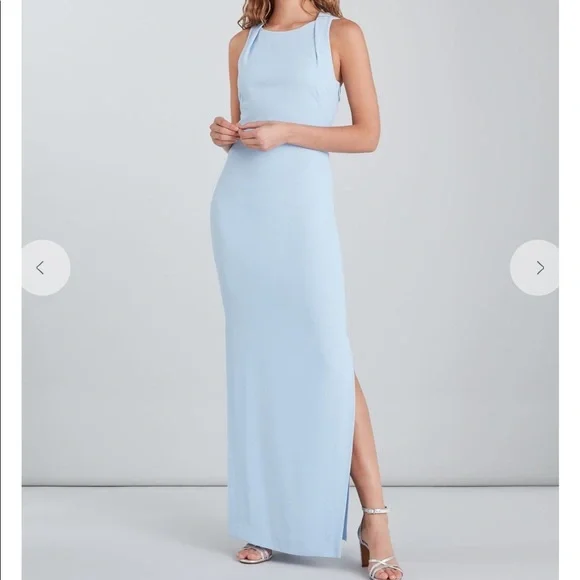 Whistles | Dresses | Whistles Tie Back Maxi Dress Pale Blue Size Euc  Bridesmaidwedding Guest | Poshmark